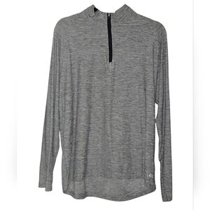 Men's Gray Lightweight Quarter-Zip Pullover Breathe Size Large